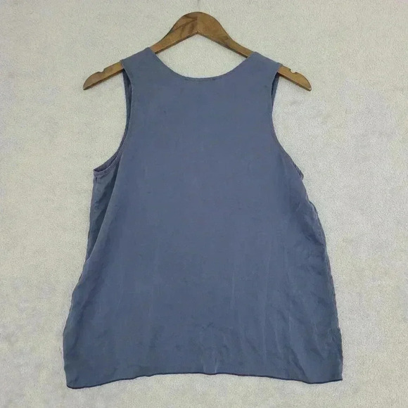 Quince Blue Silk Tank Top - Picture 2 of 6